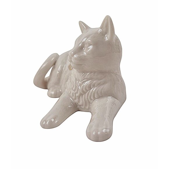 Lenox China Jewels Cat Figurine Issued 1992 USA Porcelain Gold Accents Turquoise - Picture 8 of 10